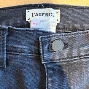 L'AGENCE Charcoal Black Straight Jeans